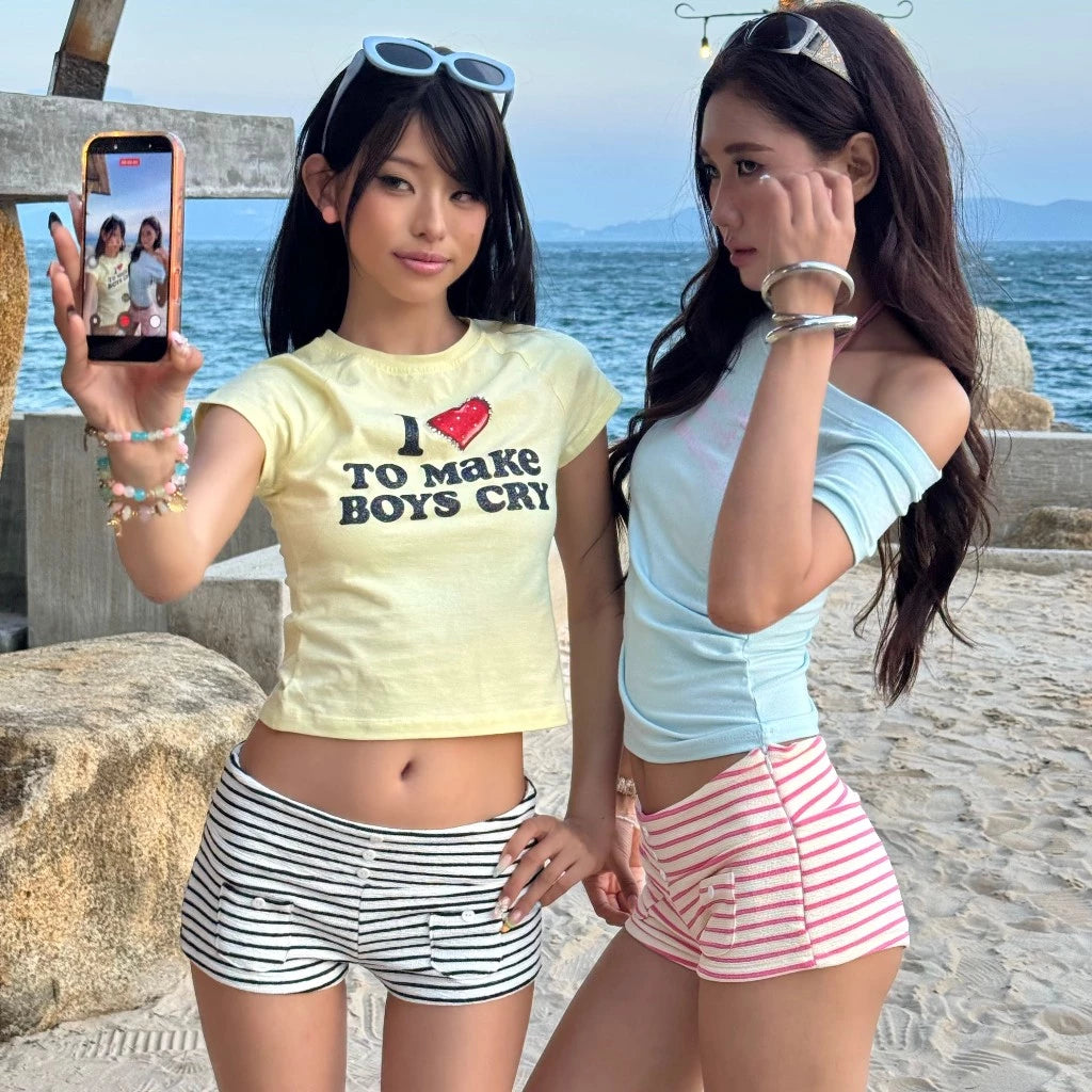 [TWENTI] STRIPED SHORTS