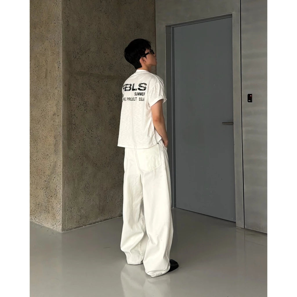 [FABRICLISM] PREMIUM 4 BUTTONS WASHED JEANS