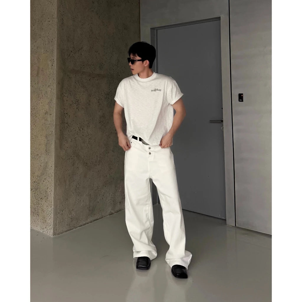 [FABRICLISM] PREMIUM 4 BUTTONS WASHED JEANS