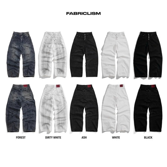 [FABRICLISM] PREMIUM 4 BUTTONS WASHED JEANS