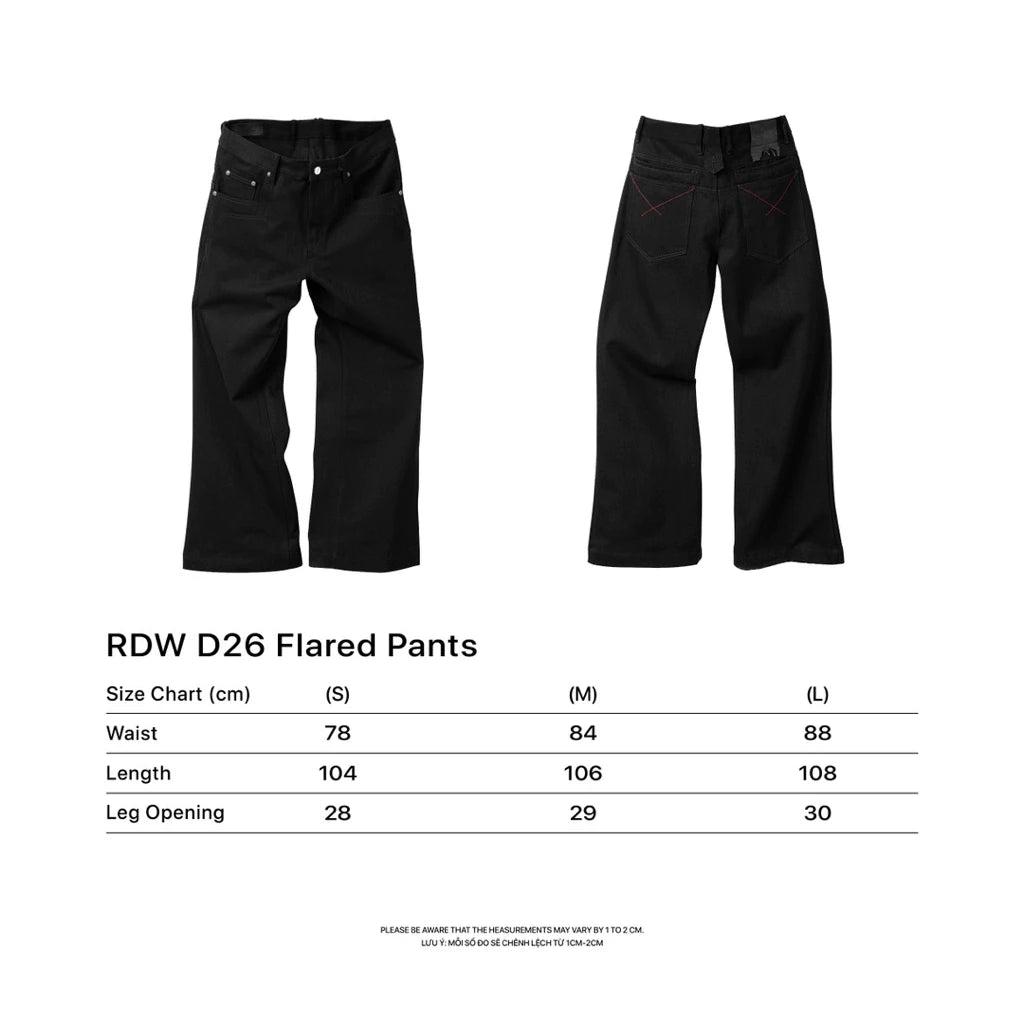 [RDRAW] D26 FLARED PANTS