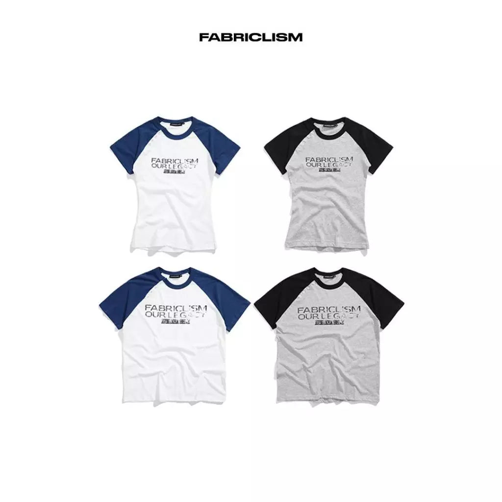 [FABRICLISM] RAGLAN BUTTON TEE