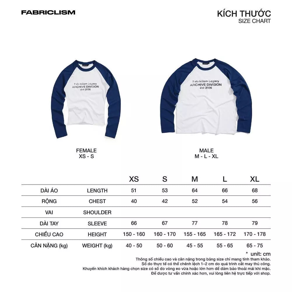 [FABRICLISM] RAGLAN LONGSLEEVE BUTTON TEE