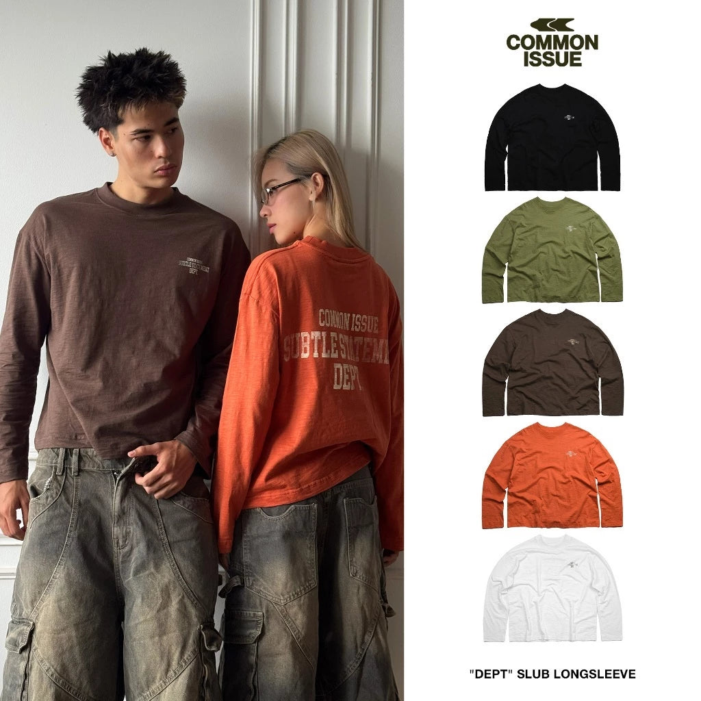 [COMMONISSUE] "DEPT” SLUB BOXY LONGSLEEVES