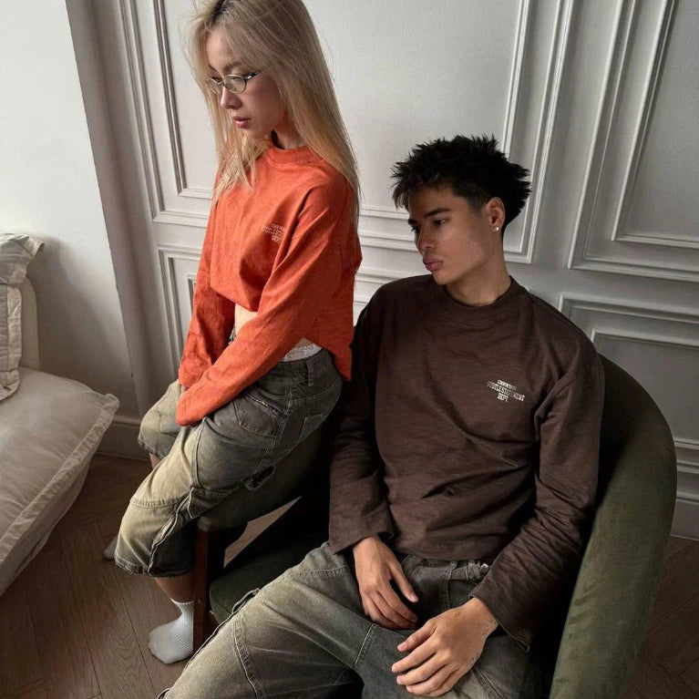 [COMMONISSUE] "DEPT” SLUB BOXY LONGSLEEVES