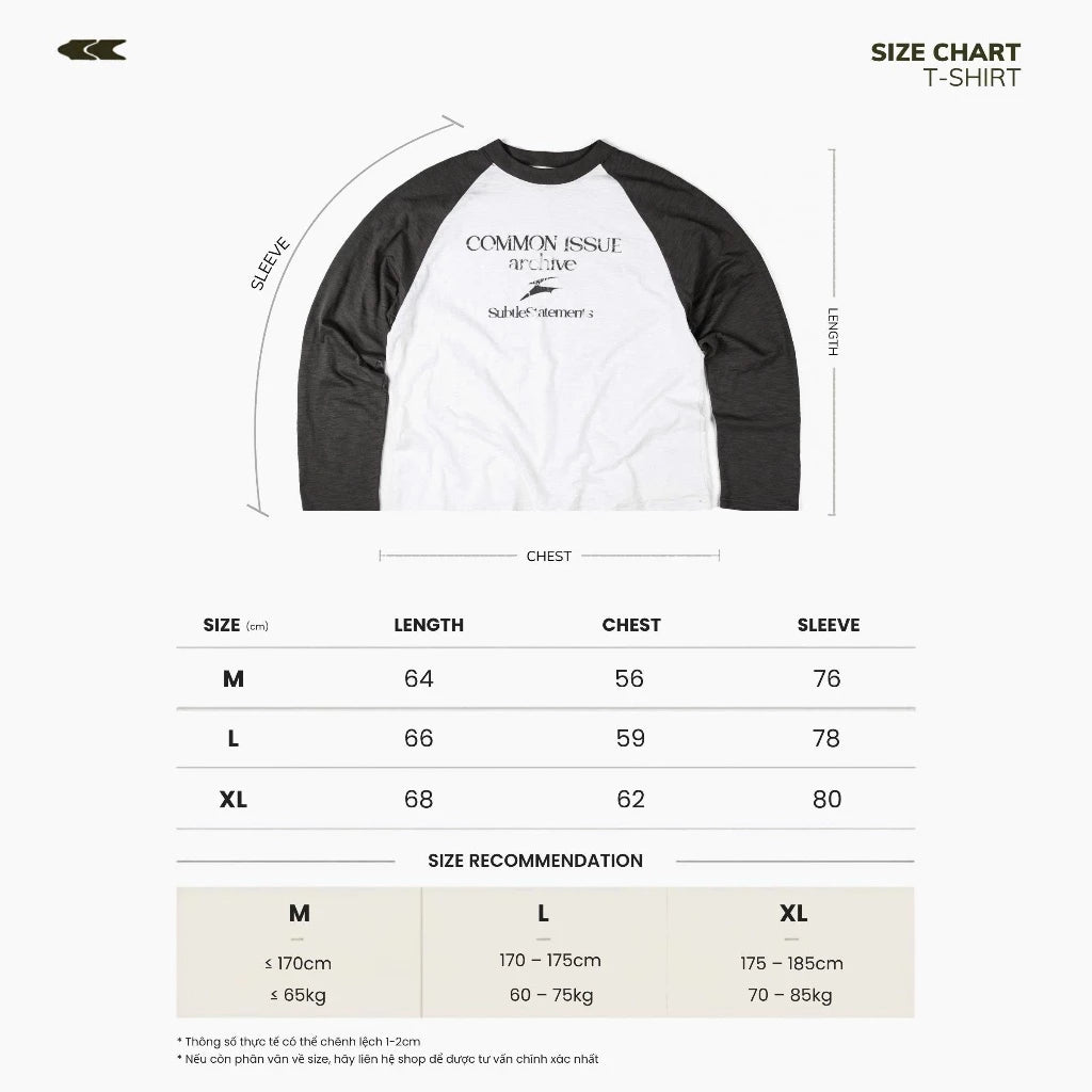 [COMMONISSUE] "ERRANT” RAGLAN LONGSLEEVES