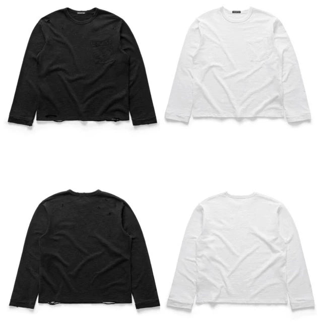 [RDRAW] SUNFADED SLUB POCKET LS