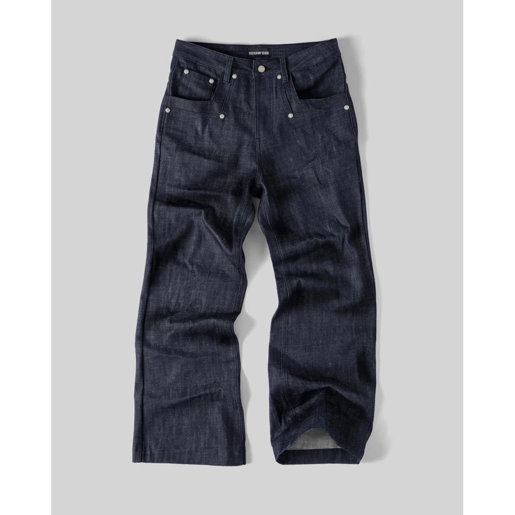[RDRAW] FLARED RAW DENIM PANTS