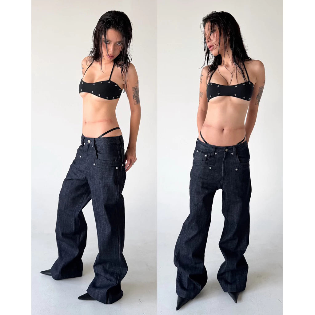 [RDRAW] FLARED RAW DENIM PANTS