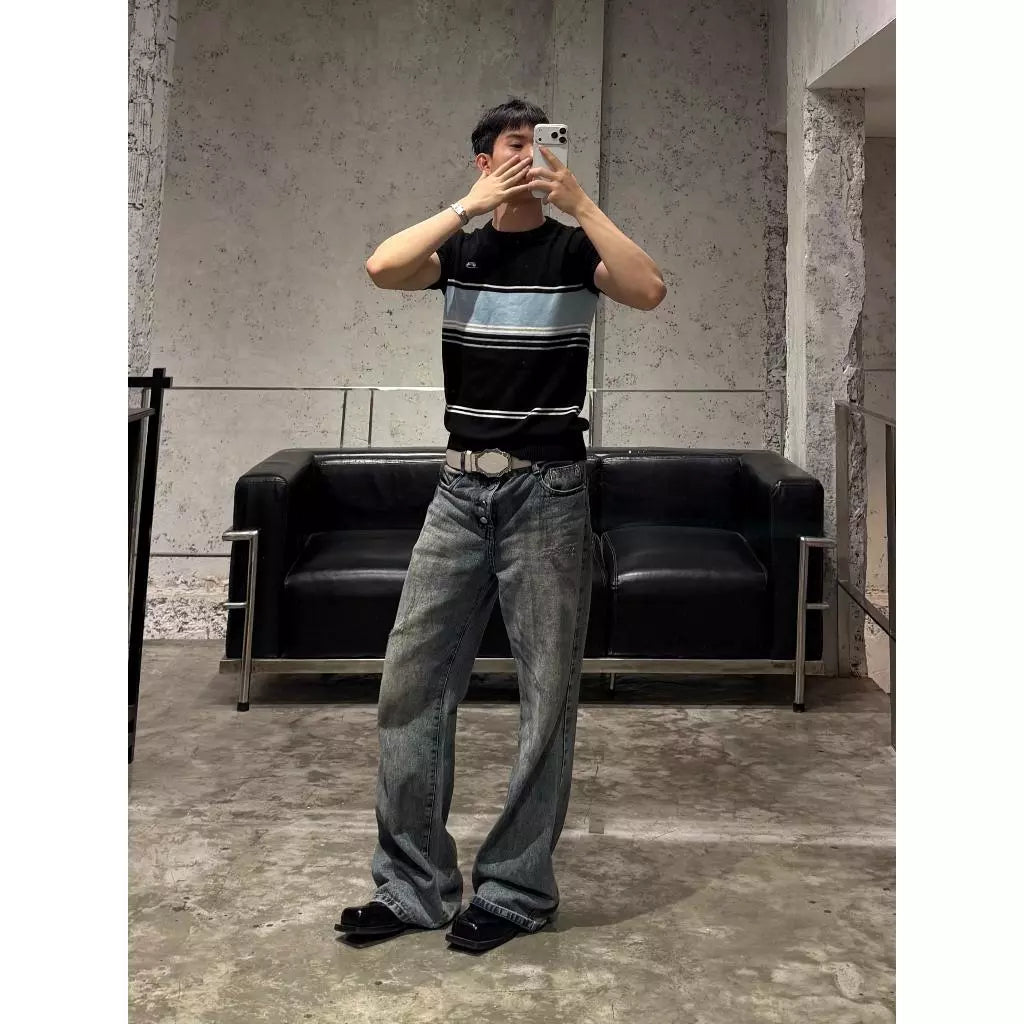 [FABRICLISM] PREMIUM DIRTY WASHED FLARED JEANS