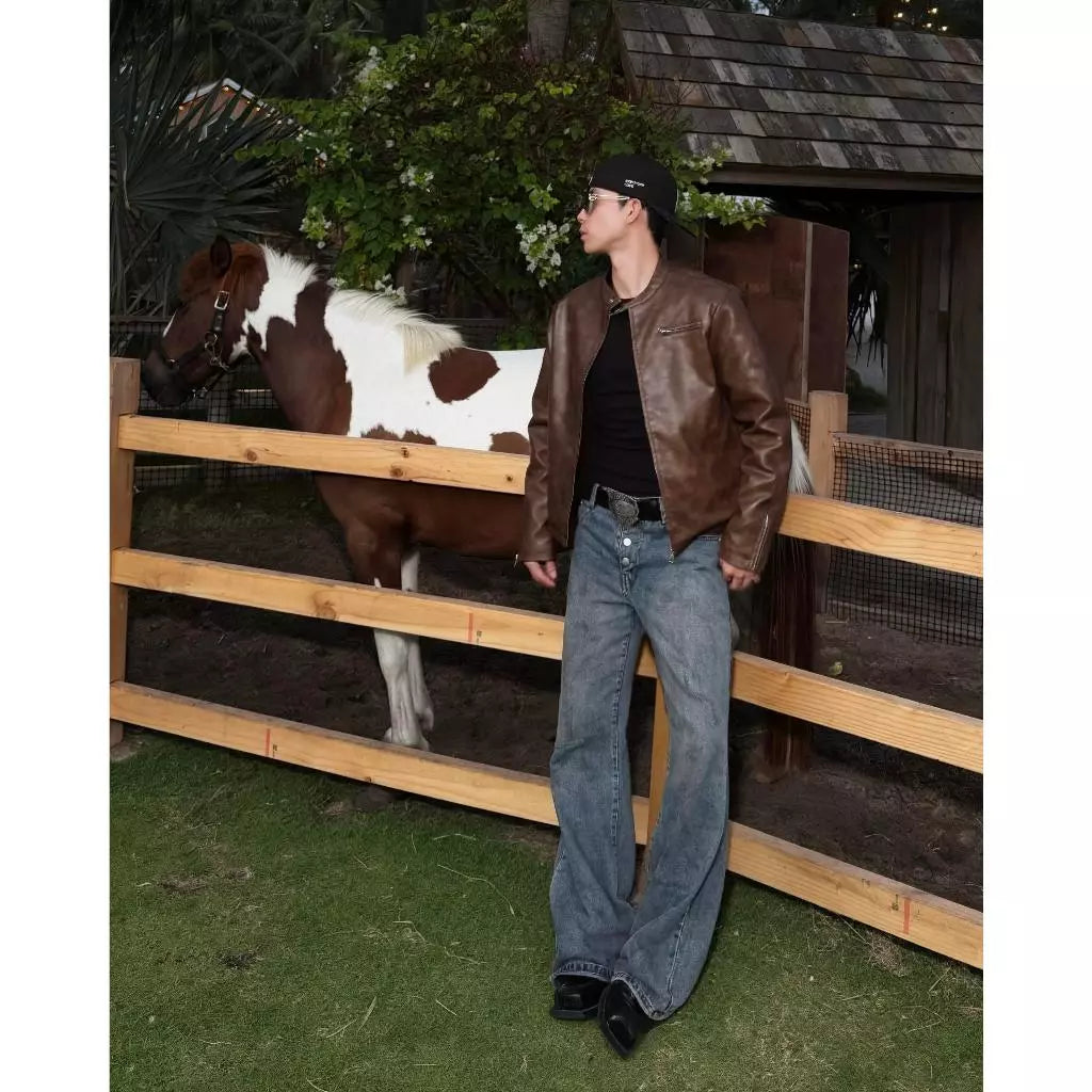 [FABRICLISM] PREMIUM DIRTY WASHED FLARED JEANS
