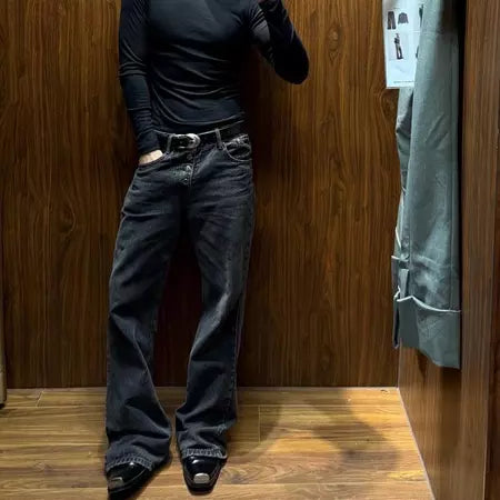 [FABRICLISM] PREMIUM DIRTY WASHED FLARED JEANS