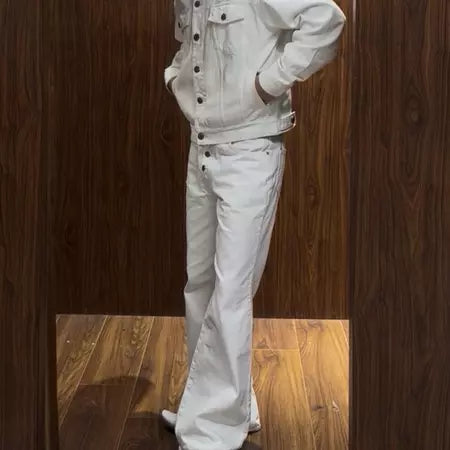 [FABRICLISM] PREMIUM DIRTY WASHED FLARED JEANS