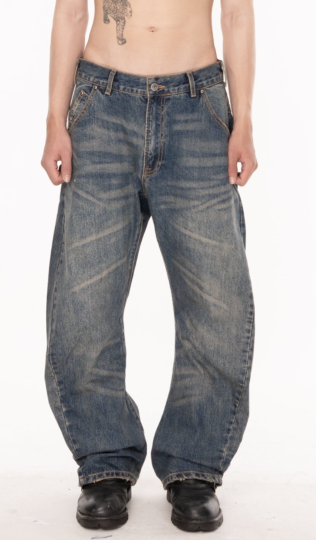 [ROIWORKSHOP] TORSION WIDE DENIM PANTS