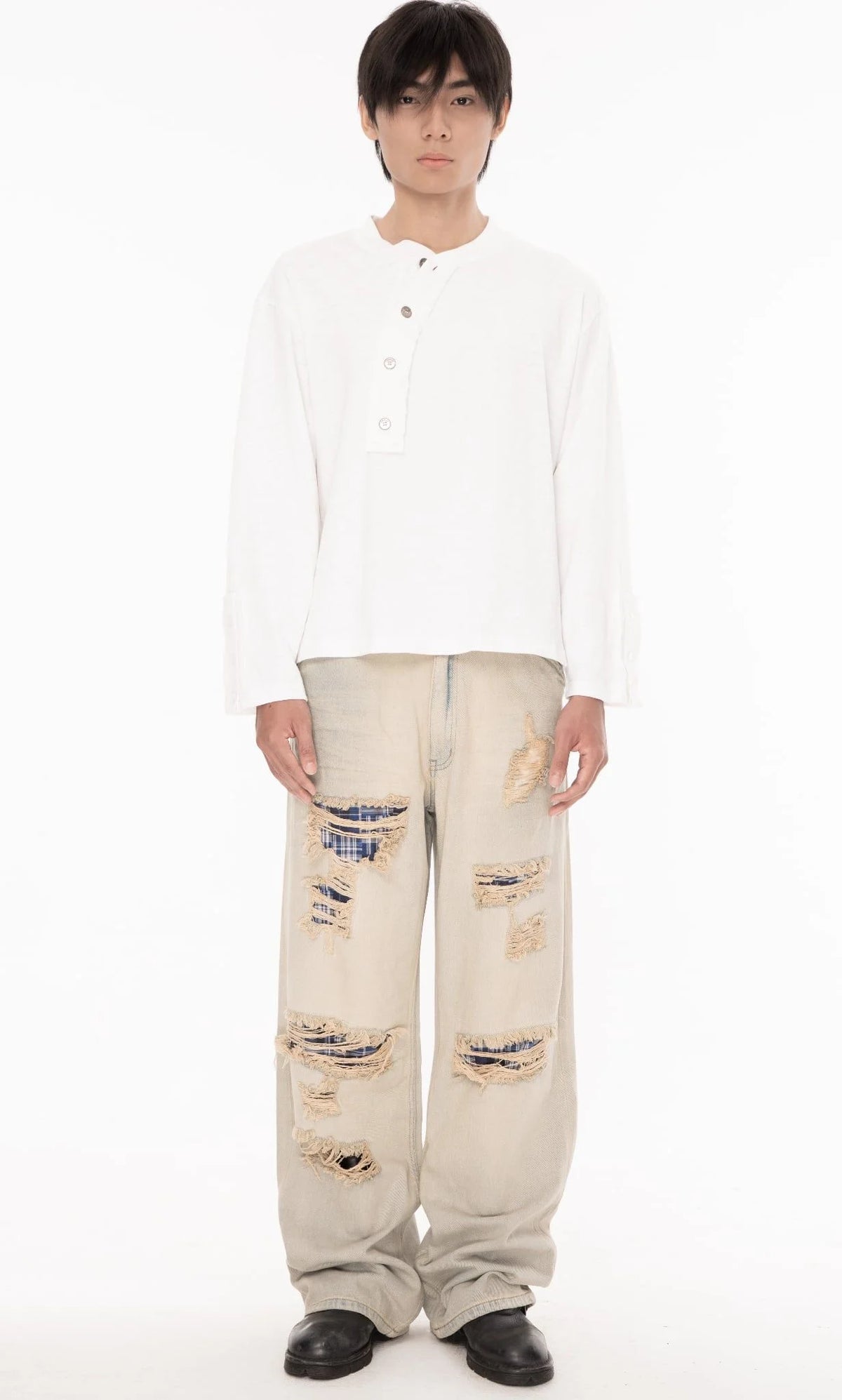 [ROIWORKSHOP] IVORY SLUB TEE