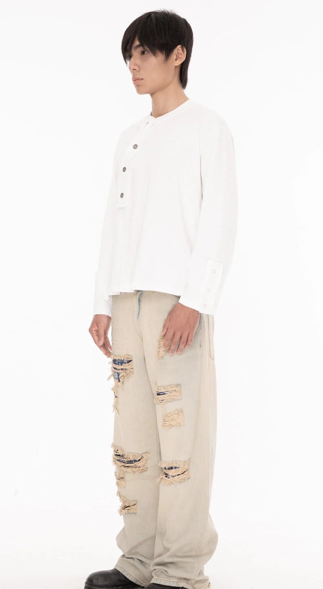 [ROIWORKSHOP] IVORY SLUB TEE