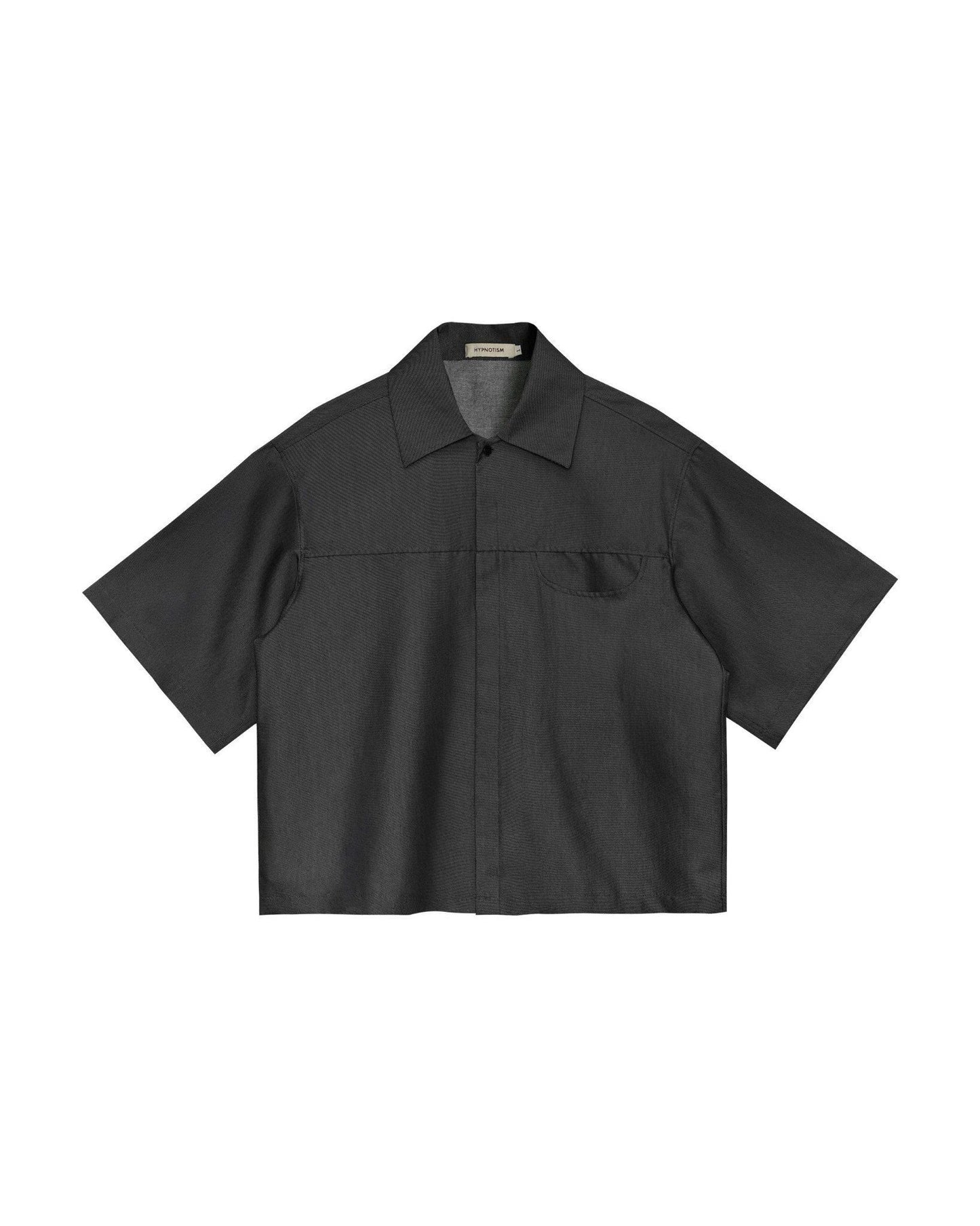 [HYPNOTISM] HALF CIRCLE DENIM SHIRT