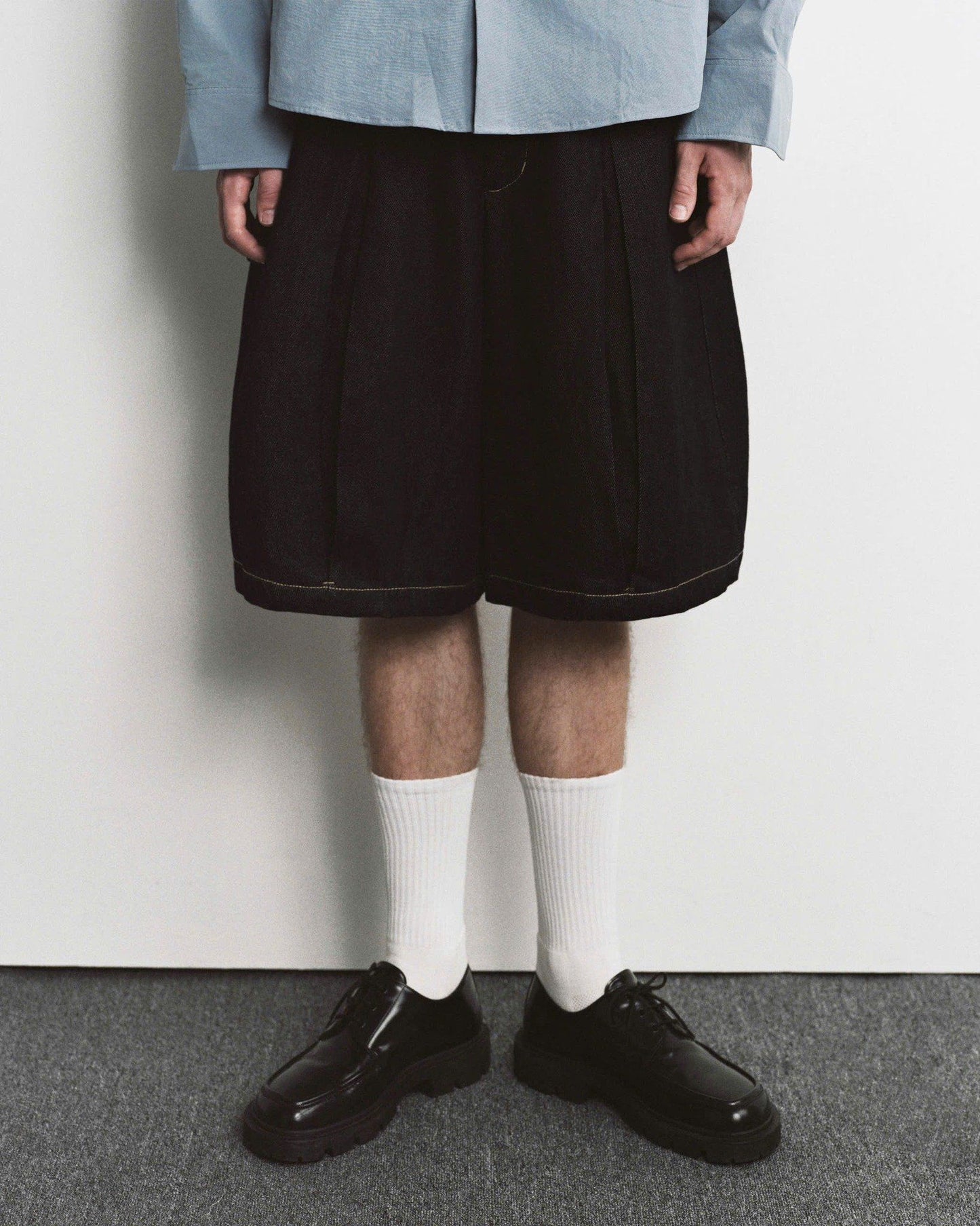 [HYPNOTISM] GATHER DENIM SHORTS