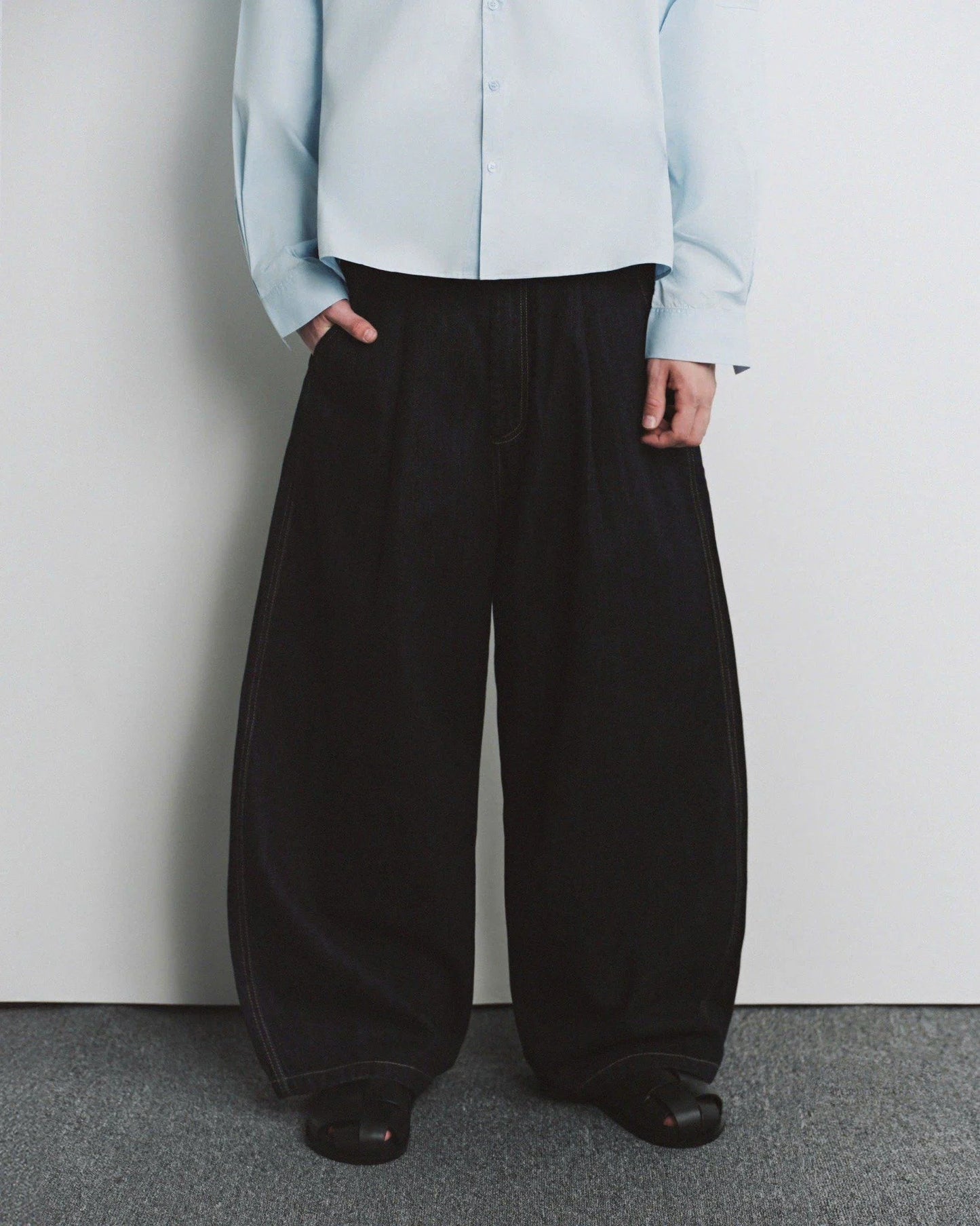 [HYPNOTISM] FLAQUE DENIM PANTS